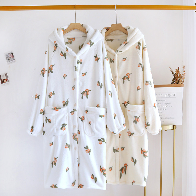 冬季新款法兰绒睡袍女连帽中长款家居服浴袍加厚连体睡衣保暖睡裙,女士内衣/男士内衣/家居服,睡袍/浴袍,淘宝优惠券,粉丝福利购,淘宝优惠卷