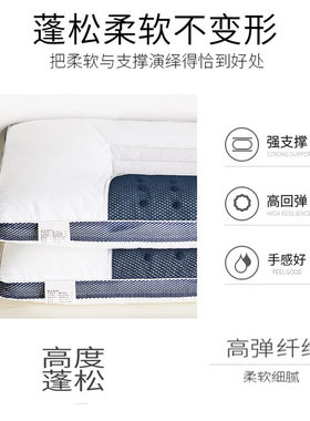 决明子枕头双人家用不塌陷不变形单人护颈椎助睡眠荞麦枕芯一对装