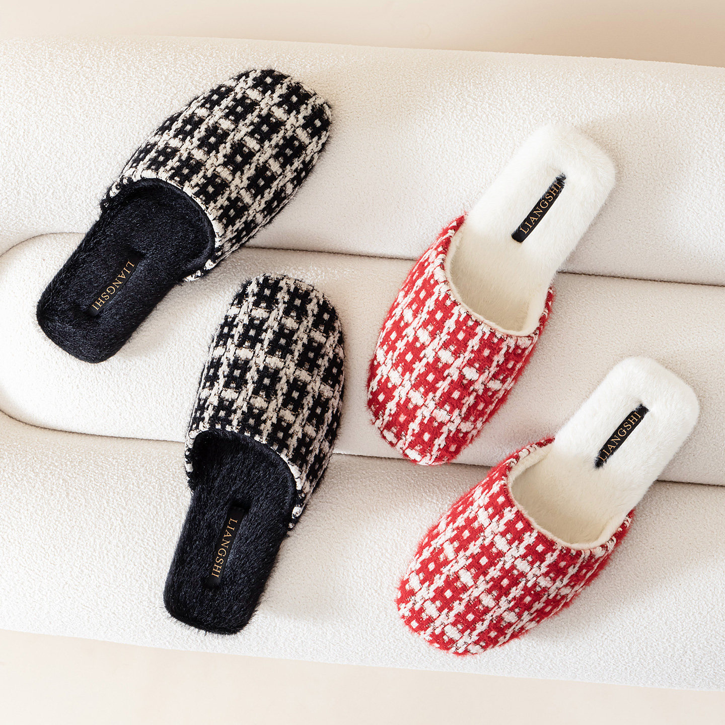 秋冬时尚优雅小香风轻奢高端棉拖鞋加绒保暖居家室内更衣室拖鞋女,居家布艺,居家棉拖/棉鞋,淘宝优惠券,粉丝福利购,淘宝优惠卷