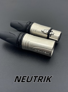 纽崔克镀金卡农公母插头三芯话筒接头发烧XLR平衡头NC3MXX NC3FXX