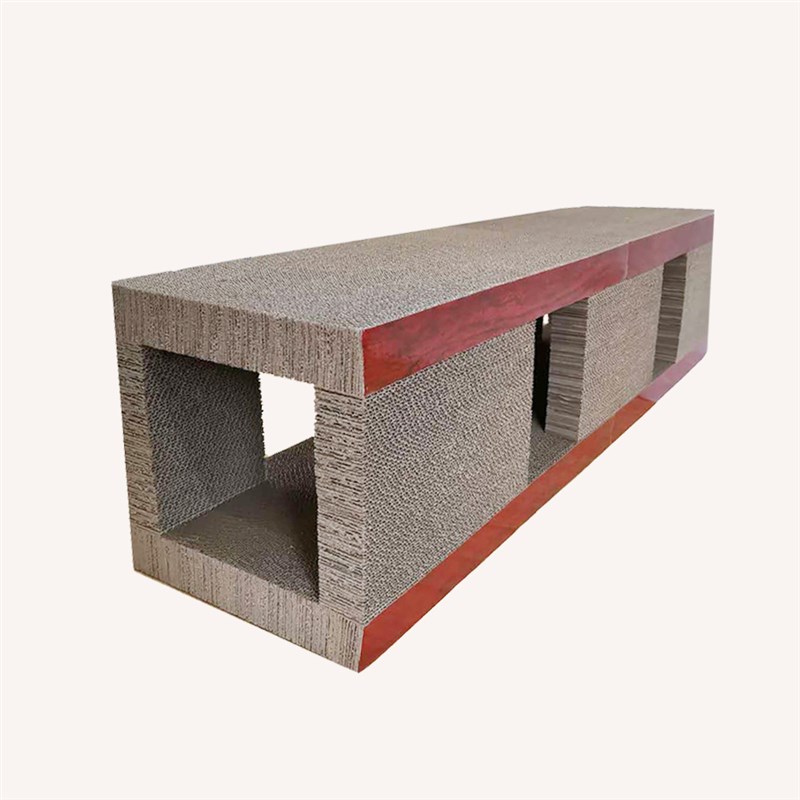 立式猫抓板猫窝不掉屑贴墙猫钻洞猫隧道猫咪自嗨玩具猫抓板磨抓器