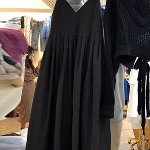 韩国东大门2024夏季新款后背镂空系带毛衣搭吊带连衣裙两件套装女