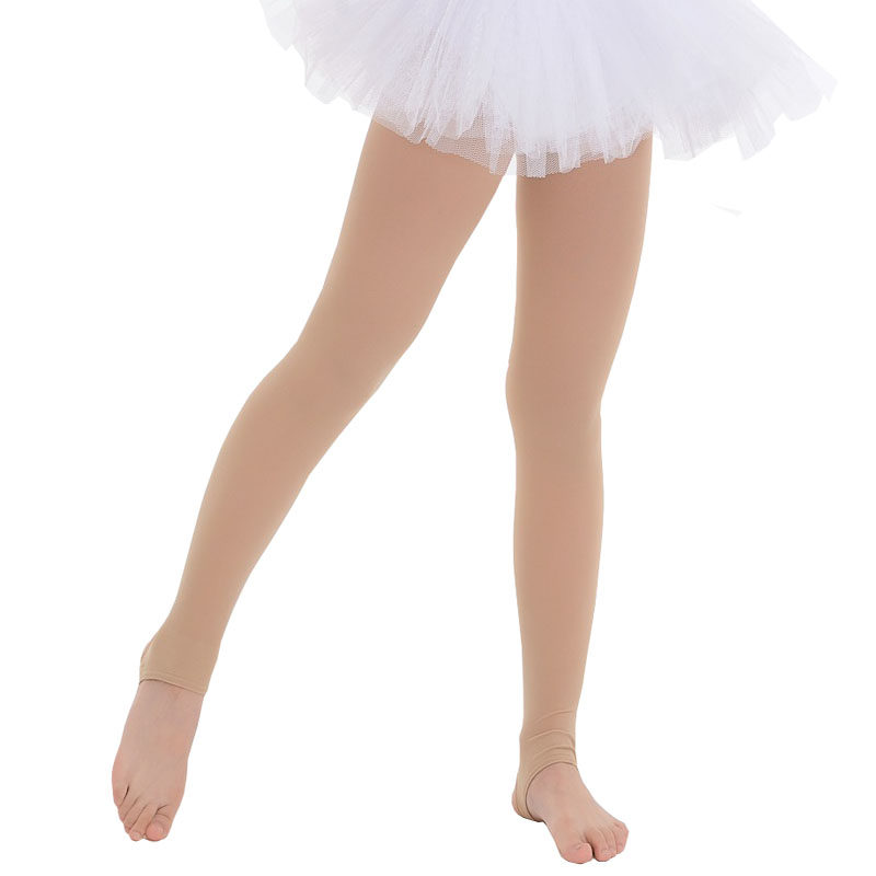 儿童肉色连裤袜春秋薄款踩脚裤丝袜女童打底裤肤色学生白色舞蹈袜