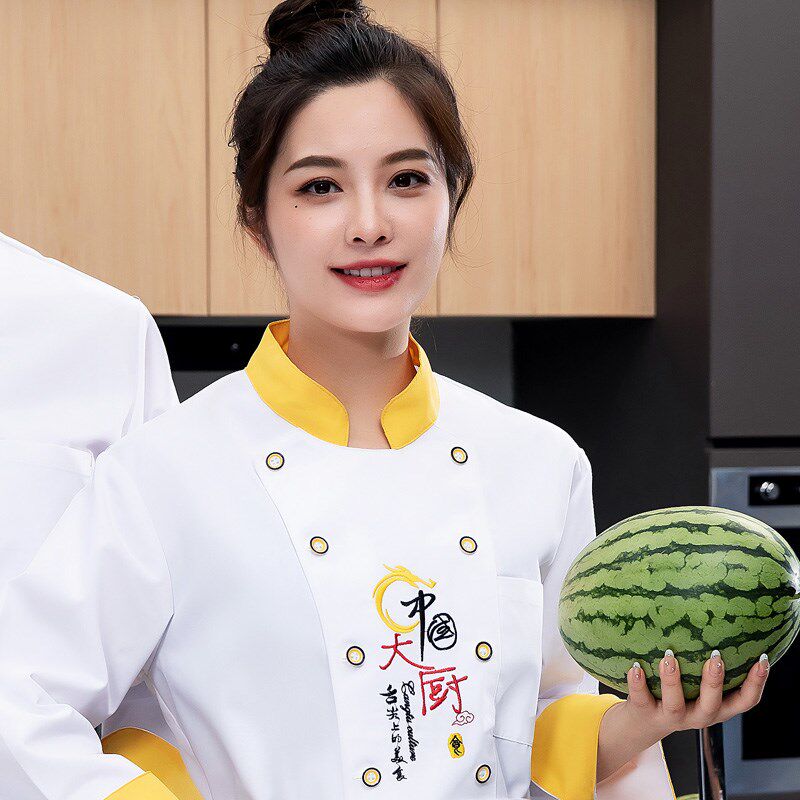 饺子面馆厨房秋冬装饭店后厨打荷工作服长袖酒店厨工帮厨制服男女