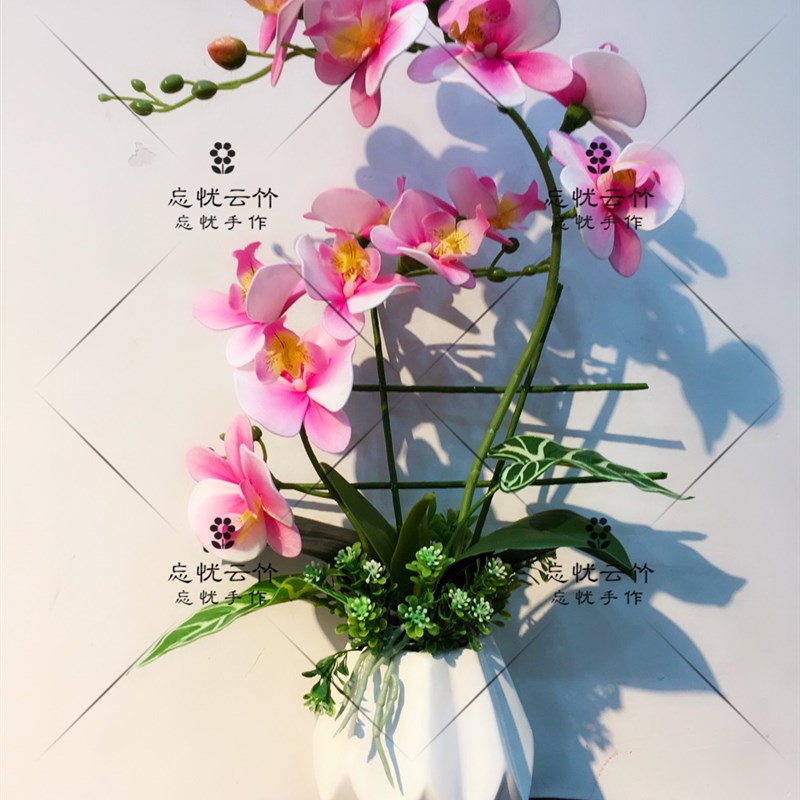 淘花缘丝网花手工制作diy材料包包邮丝袜花 蕙质兰心蝴蝶兰材料包