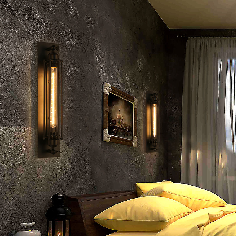 复古工业风壁灯美式铁艺loft过道餐厅发廊酒吧爱迪生长笛多头壁灯