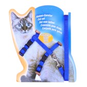 成猫用牵引绳遛猫绳幼猫绳子工字胸背带牵引绳猫咪专用防挣脱多色