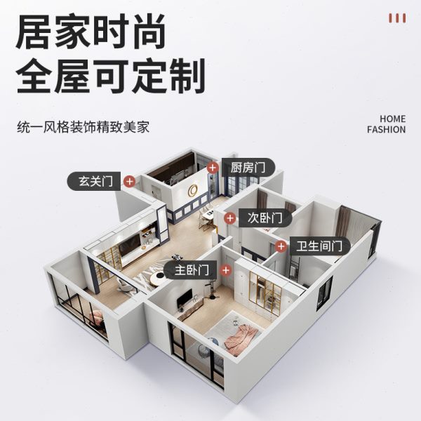 优质全屋卧室门酒店工程隔音复合实木门现简约风格