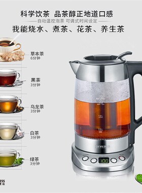 德国Severin家用智能控温保温玻璃电水壶可拆卸茶网养生煮茶壶器
