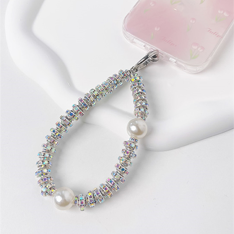 【圣铂】手机挂绳高端镶钻手腕链轻奢时尚diy串珠短链水钻cdd相机