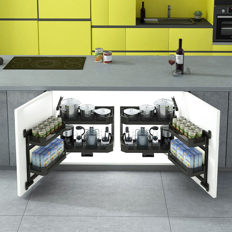 零食收纳柜拉蓝厨房工具拉蓝大怪物高柜开门式联动高柜地柜双层