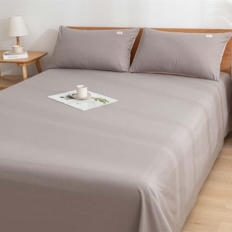 简约纯色100纯棉全棉床上水洗棉床单单件单人双人1.5m1.8米床笠款