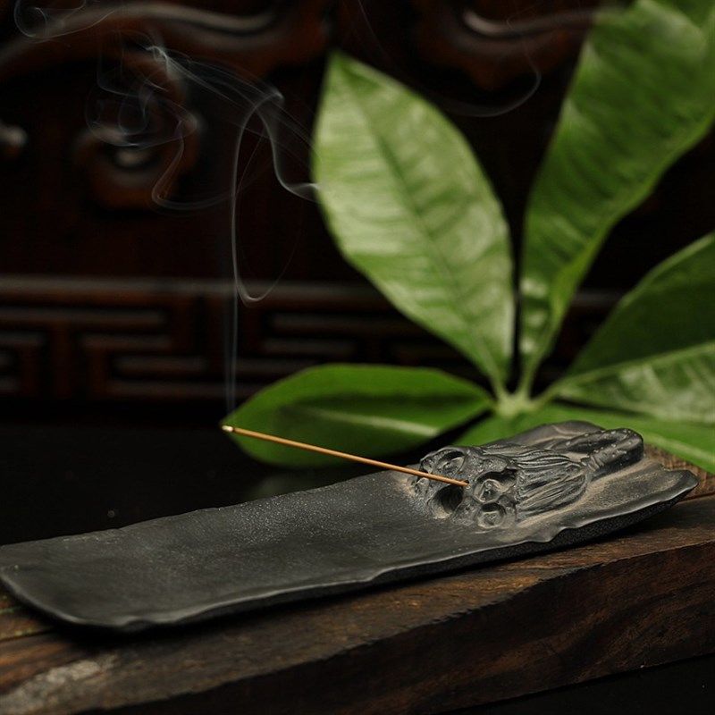 家用室内摆件禅意檀香沉香熏香炉塔香座手工砚石莲蓬线香插卧香炉,家居饰品,香薰炉,淘宝优惠券,粉丝福利购,淘宝优惠卷