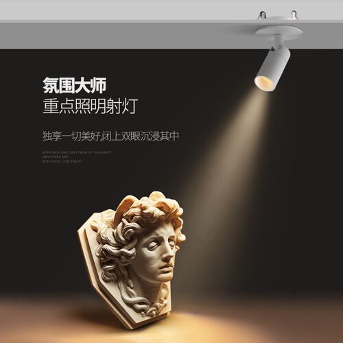 迷你小射灯嵌入式博物馆照画可调小角度3w氛围灯盆景led聚光灯