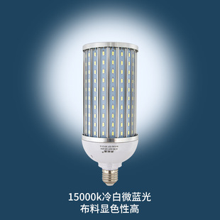 昇能嘉LED玉米灯超亮60W服装布匹展销会窗帘超市15000K冷白微蓝光