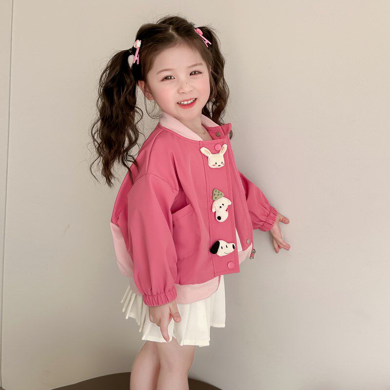 女童牛仔外套春秋款2025新款儿童夹克公仔女宝宝春季春装休闲上衣