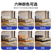 全实木奶油风薄头床1.5m小户型燕尾榫加厚双人床可支持定制