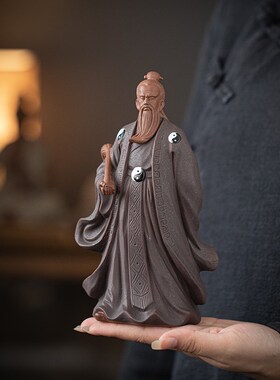 仙风道骨太极张三丰摆件陶瓷禅意人物家居客厅茶室桌面装饰工艺品