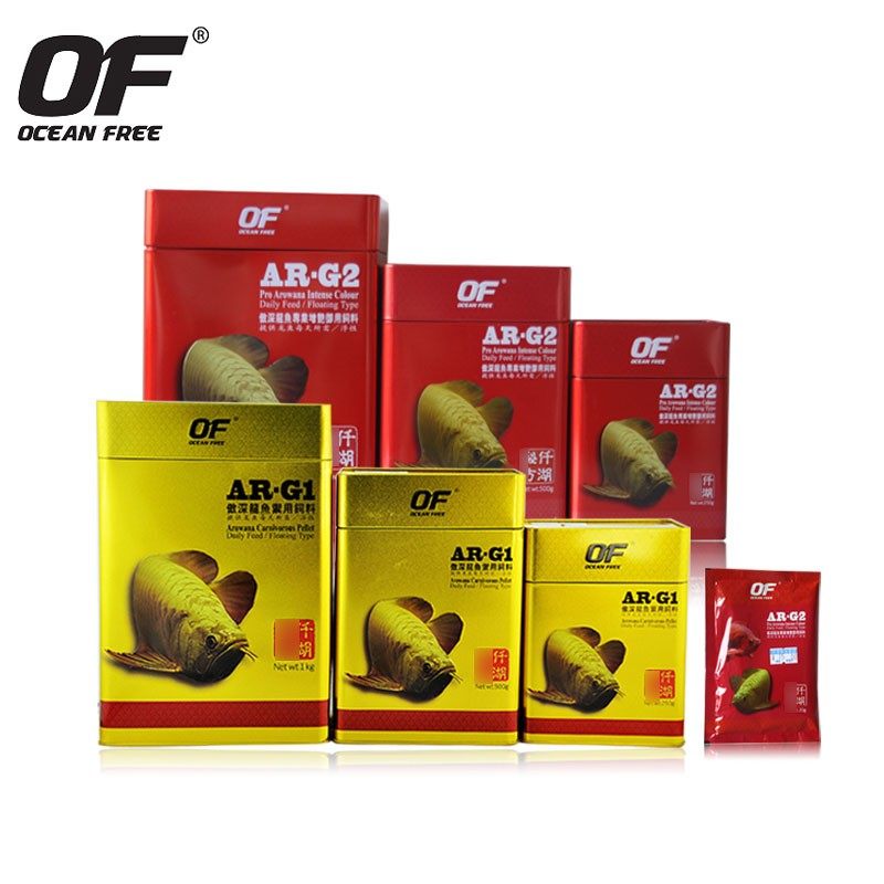 仟湖OF傲深龙鱼饲料G1G2增艳上浮金龙鱼饲料红龙鱼饲料银龙鱼增体