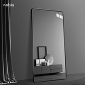 轻奢带框试衣镜壁挂客厅玄关穿衣镜服装 店镜子落地靠墙全身镜定制