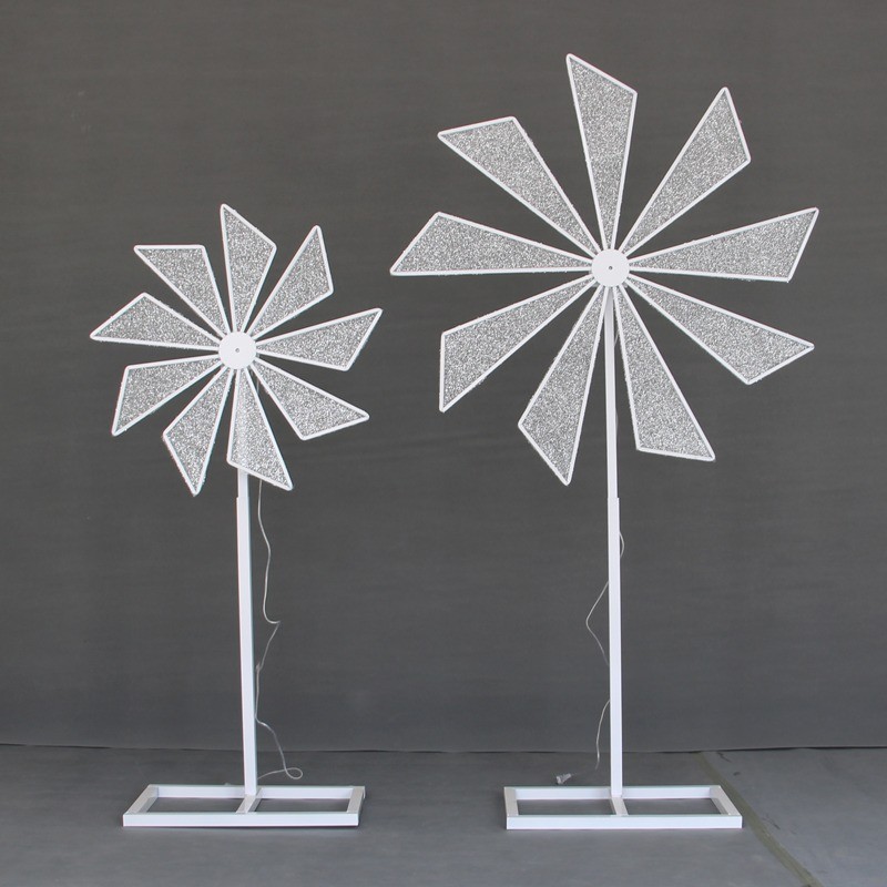 新款婚庆风车路引电动旋转铁艺摩天轮风车婚礼场景装饰布置道具