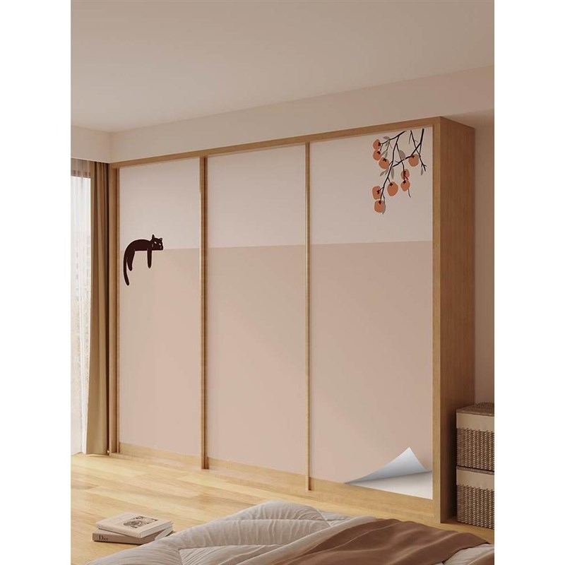 衣柜门贴纸木门翻j新自粘防水防潮电梯门玻璃移门卧室网红改造贴