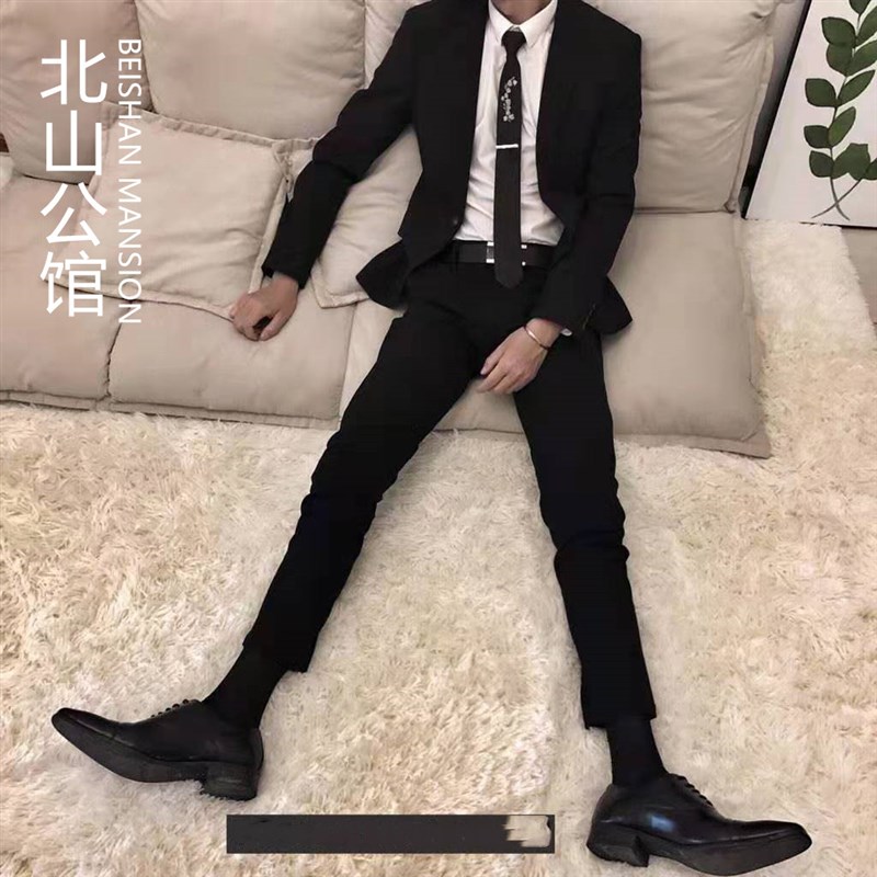 【4双】日系男士高档商务纯棉中长筒袜子皮鞋绅士高筒袜正装黑袜