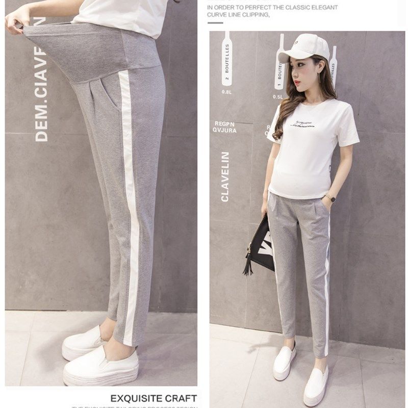 孕妇裤子秋季外穿长裤纯棉大码打底裤薄款夏季孕妇运动裤哈伦裤