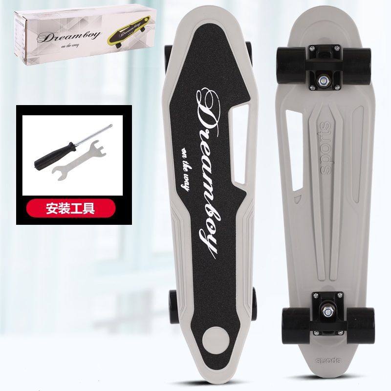 厂家四轮滑板少年j遥控智能电动滑板车儿童成人男孩女生代步小鱼