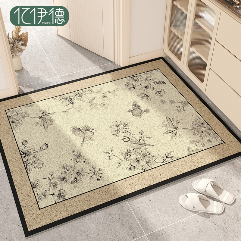 入户门地垫进门门口丝圈脚垫美式复古耐脏玄关门垫进户可裁剪地毯