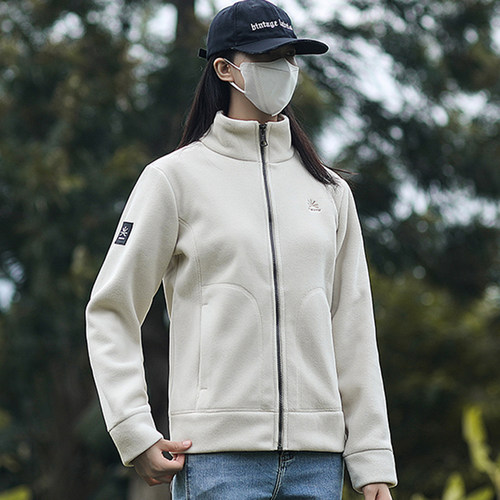 户外抓绒衣女2023秋季新款摇粒绒保暖加绒冬季外套匹配冲锋衣内胆