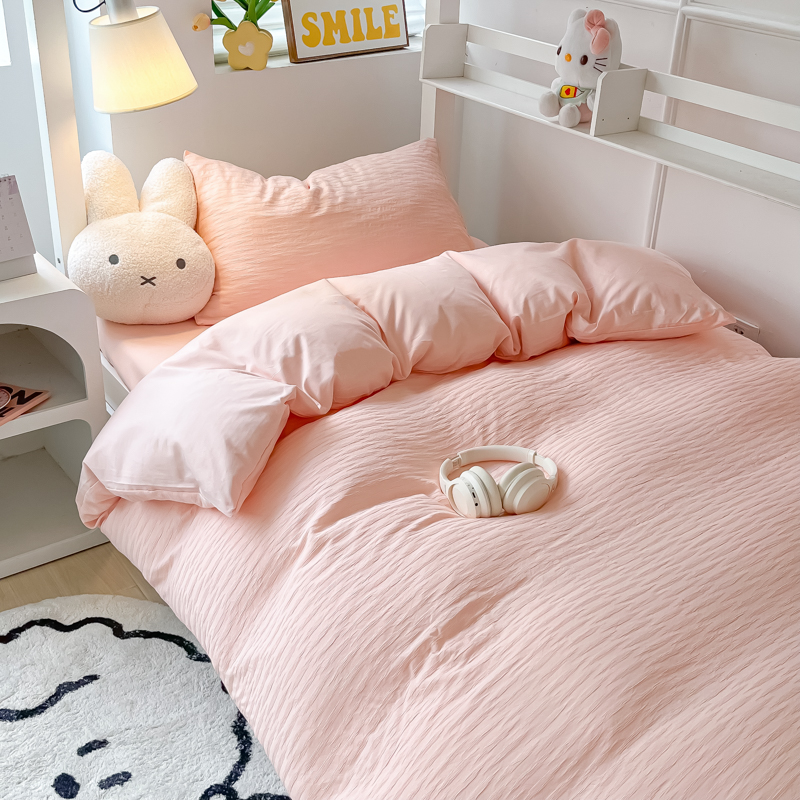 学生宿舍床上三件套上下铺泡泡纱单D人寝室六件套床品五件套带被
