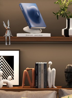 北欧高档抽象家居装饰品现代艺术个性小众样板间客厅摆件酒柜摆设