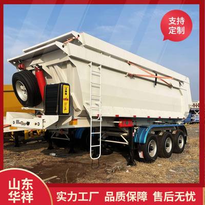 后翻自卸半挂车U型斗前顶自卸拖车前桥气囊提升跨境供应半挂车