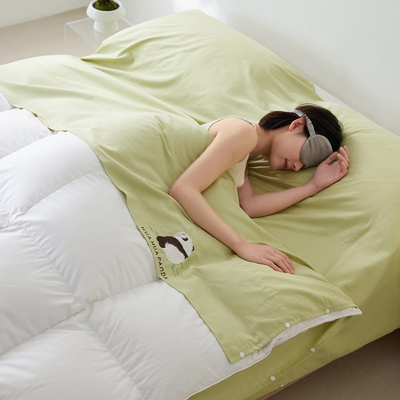 A类100长绒棉酒店隔脏睡袋纯棉旅C行床单被套四件套便携式旅游被