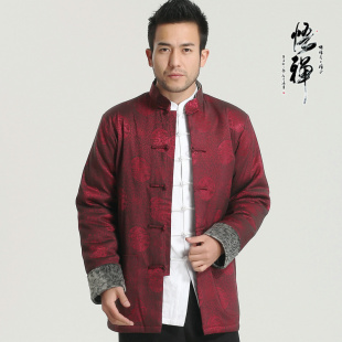 唐装男外套中h老年爸爸爷爷装中国风老人父亲秋冬夹克汉服居士上
