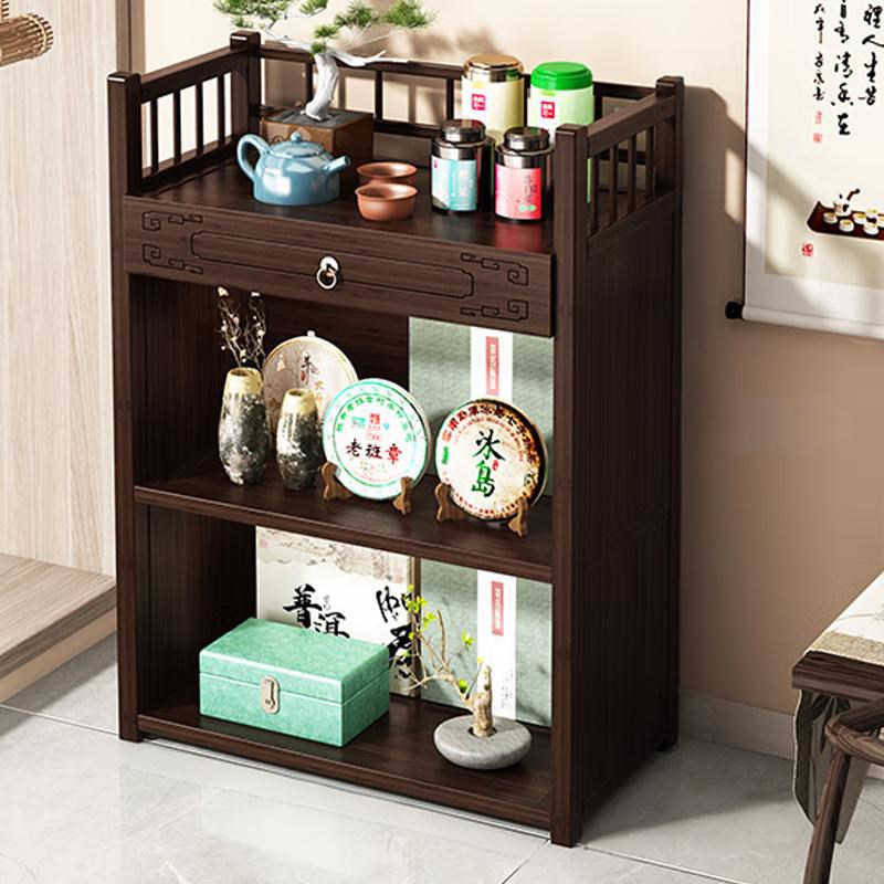 奈高架子置物架茶叶收纳柜客厅小型博古架茶R室茶具架茶水柜柜