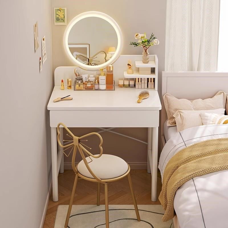 梳妆台卧室简约现代小型化妆柜一体小户型2024新款化妆桌子化妆台,住宅家具,床边桌,淘宝优惠券,粉丝福利购,淘宝优惠卷