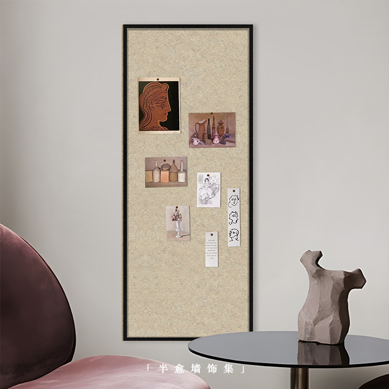 毛毡走廊玄关过h道毛毡板墙贴软木板照片墙背景留言板展示板书桌