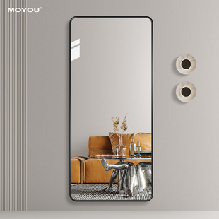 卧室墙上衣柜全身穿衣镜网红高颜值换衣挂墙防爆全身镜子定制尺寸