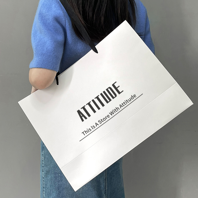 服装袋手提袋定制白卡纸袋印刷logo订做高档女装包装袋购物袋定做
