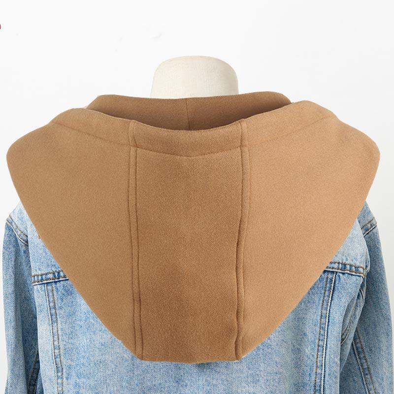 可拆卸帽子卫衣帽子单独搭配风衣的毛呢外套的假领子羽绒帽子防脏