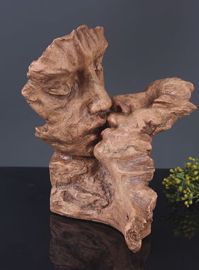 欧式艺术品情侣摆件办公室家居z酒柜轻奢抽象工艺品书柜书架装饰