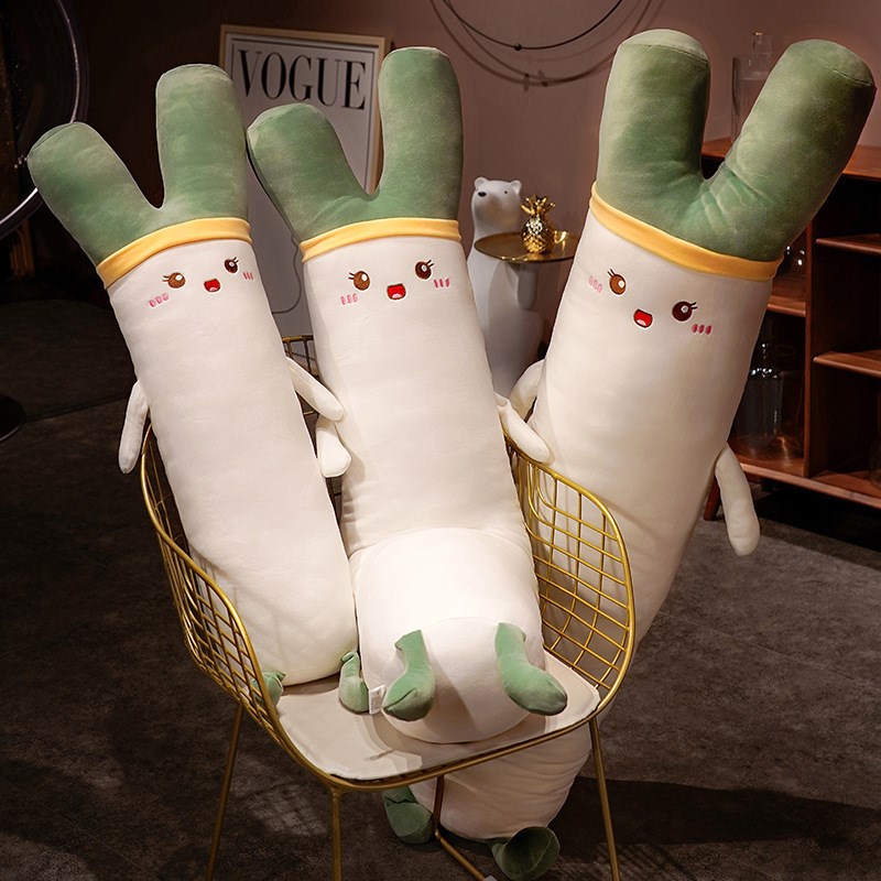 大葱枕抱毛绒玩具沙发靠枕靠垫女C生床上睡觉夹腿长条枕安抚布娃