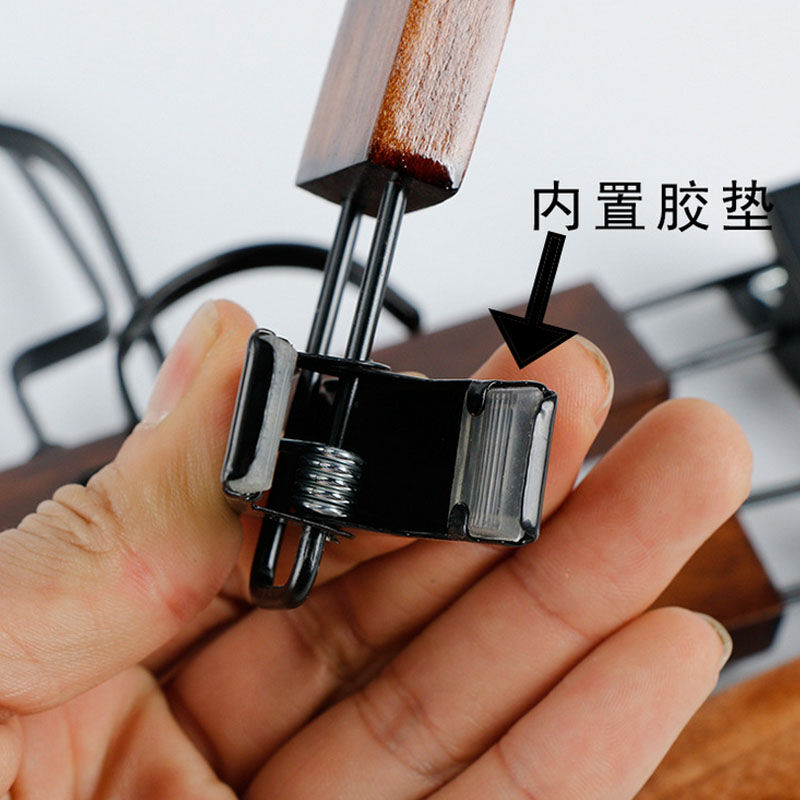 梦纳思实木衣架子裤架夹西装十个装衣服架不锈钢衣撑子无痕家用防