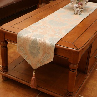 桌旗茶几桌旗布中式美式现代简约北欧轻奢欧式高档奢华餐桌长条布