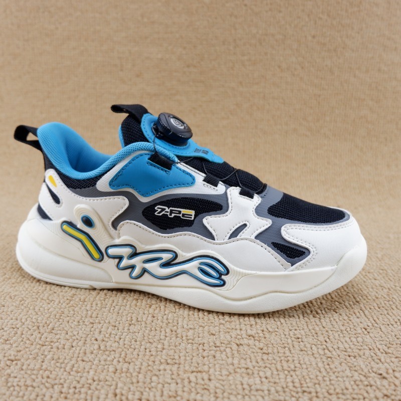 男大童鞋春秋款旋转纽扣透气休闲鞋C37-41码学生轻便软底舒适网鞋