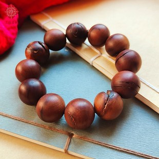 天然雷击枣木佛珠男女士文玩饰品老枣木念珠道珠满雷痕雷劈木手串