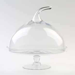 寸欧式高脚盘玻璃水果甜品台点心罩防尘婚庆