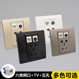 六类网口电视型千兆电脑线带五